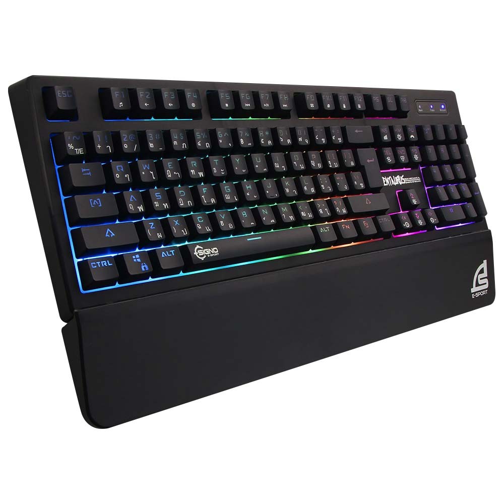 คีย์บอร์ดเกมมิ่ง Signo Gaming Keyboard Semi Mechanical CENTAURUS KB-730 Black