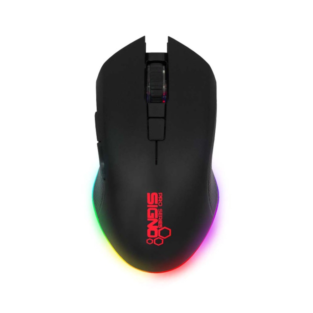 เมาส์เกมมิ่ง Signo Gaming Mouse Macro Pro-Series Centro GM-907 Black