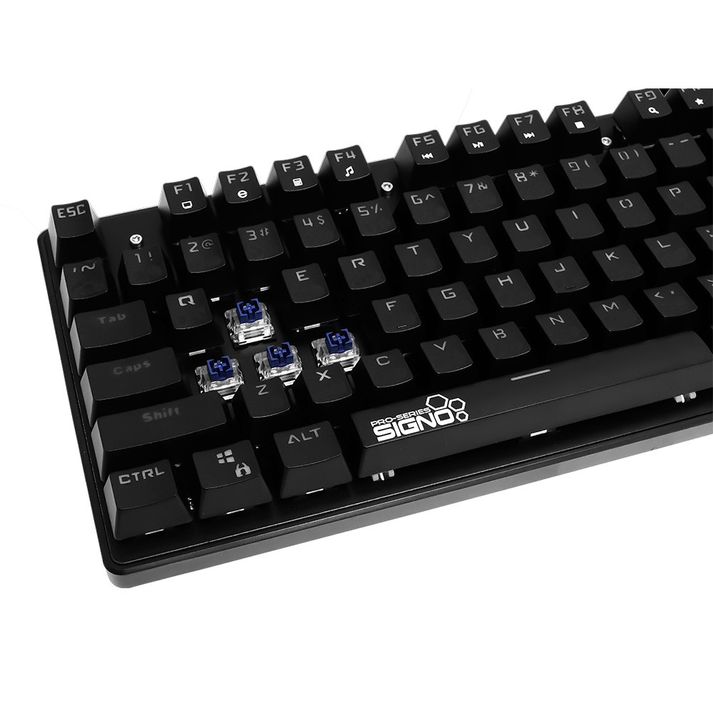 คีย์บอร์ดเกมมิ่ง Signo Gaming Keyboard Mechanical Mini RGB Invego KB-728 Black