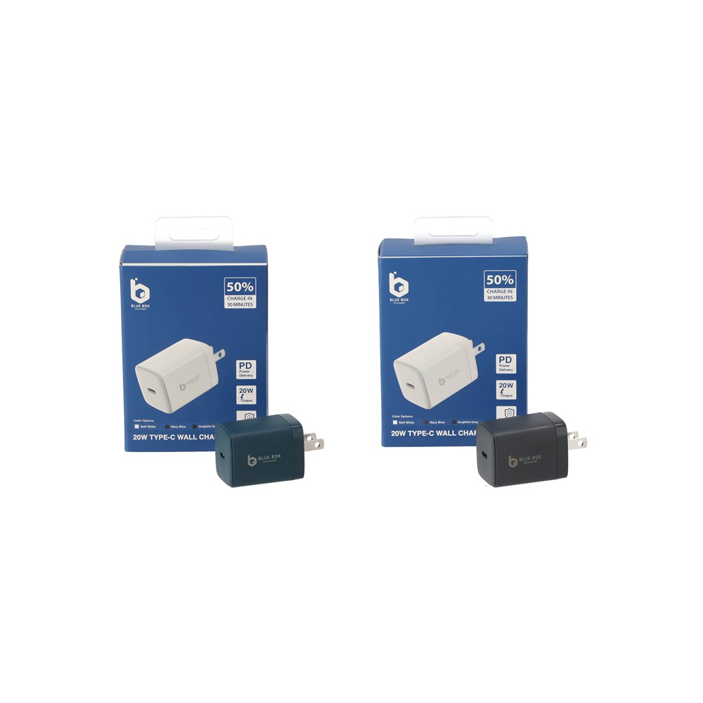 อะแดปเตอร์ Blue Box Wall USB Charger 1 USB-C PD20W Navy Blue