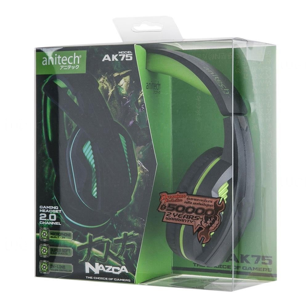 หูฟังครอบหู Anitech AK75 Black
