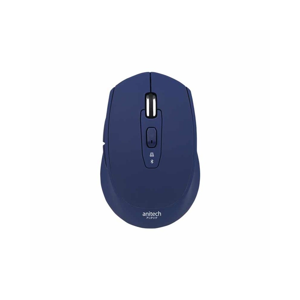 เมาส์ไร้สาย Anitech Bluetooth and Wireless Mouse W226 Blue