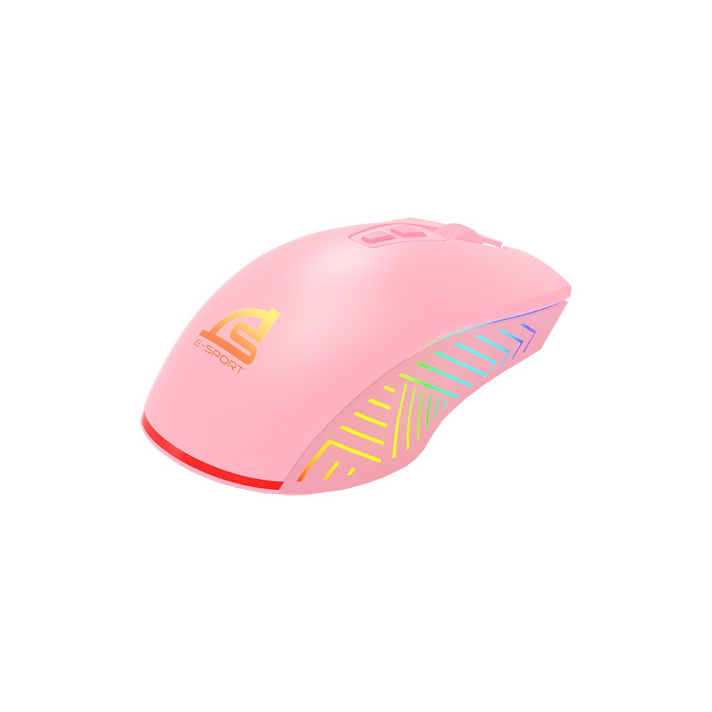 เมาส์เกมมิ่ง Signo Gaming Mouse Macro GM-951 Pinkker Pink
