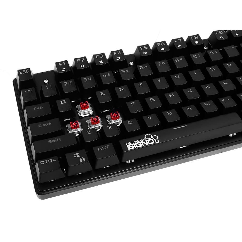 คีย์บอร์ดเกมมิ่ง Signo Mini RGB Mechanical Infesta KB-738 Black/Red Switches (Optical SW)