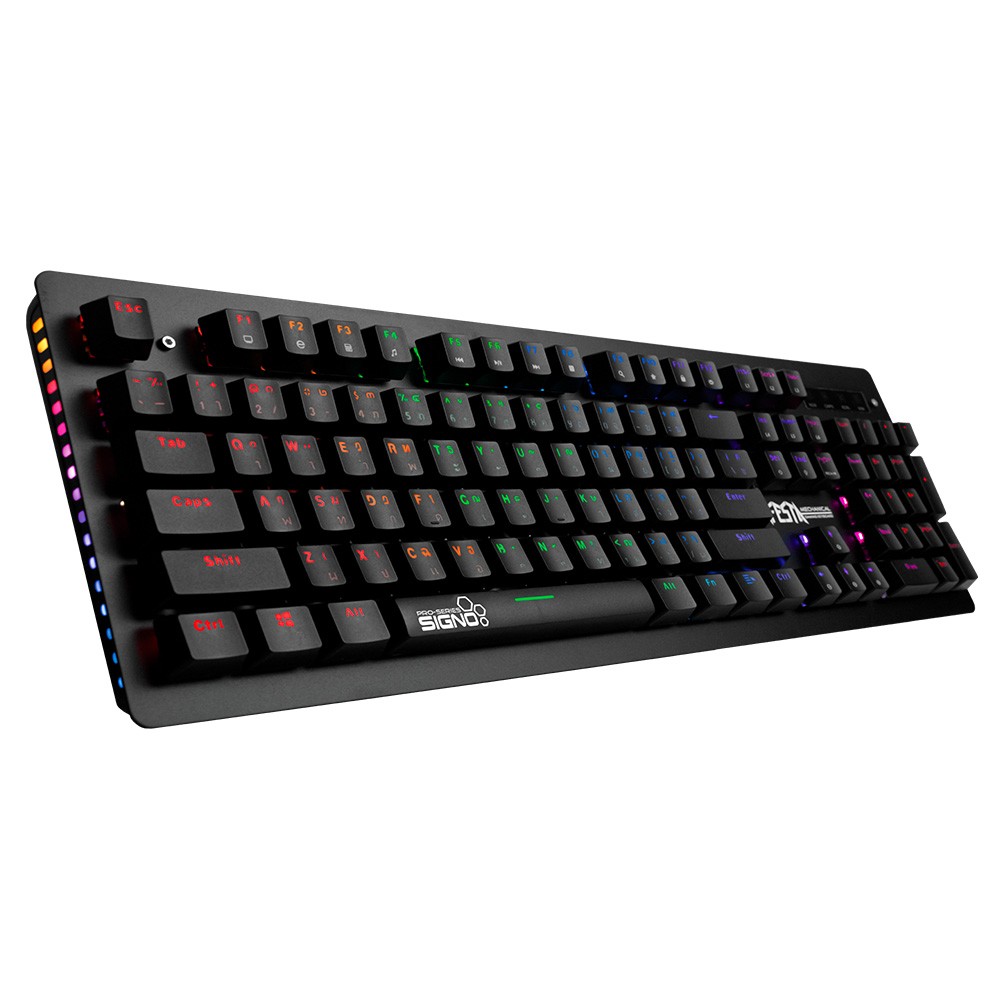 คีย์บอร์ดเกมมิ่ง Signo Mini RGB Mechanical Infesta KB-738 Black/Red Switches (Optical SW)
