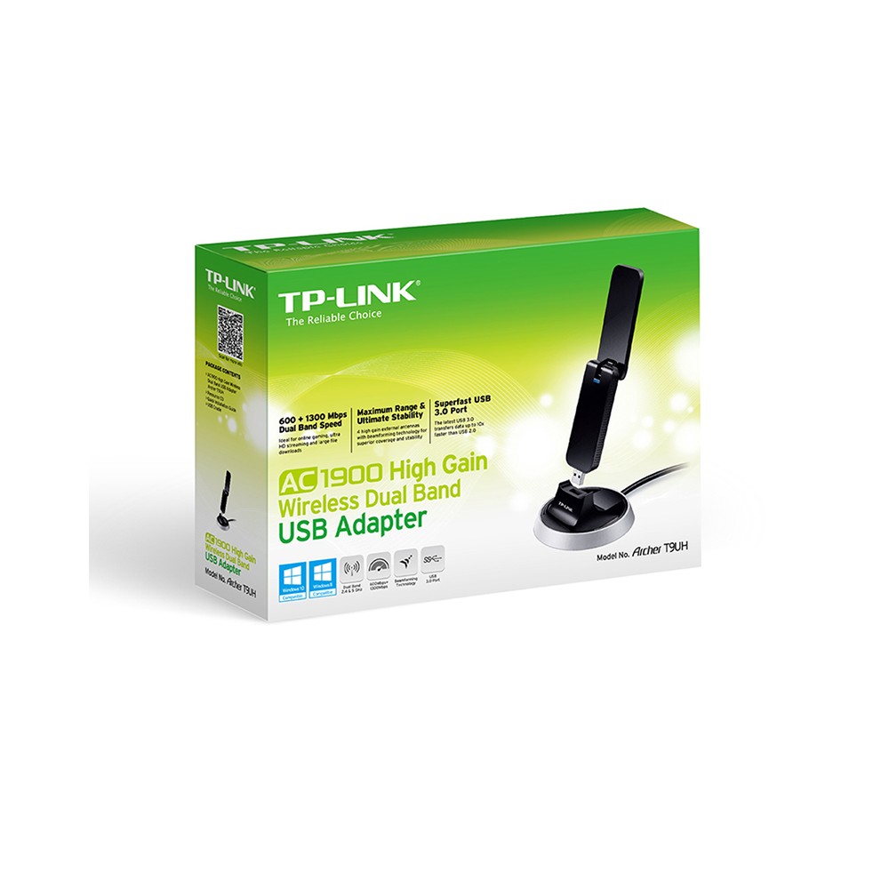 อุปกรณ์รับสัญญาณ TP-Link Network Archer T9UH AC1900 High gain Wireless Dual Band USB Adapter