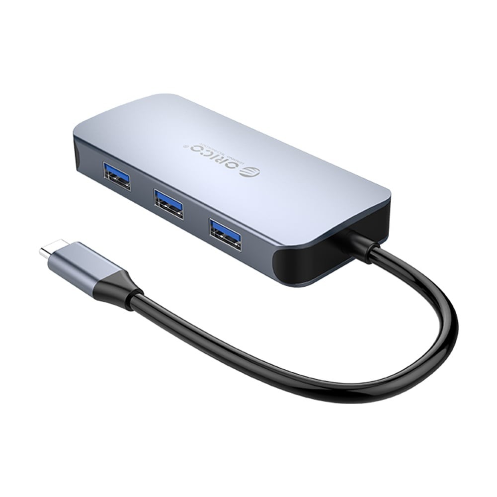 Orico 6-in1 USB-C to HDMI + 3 USB3.0 + LAN + PD Grey (MC-U602P)