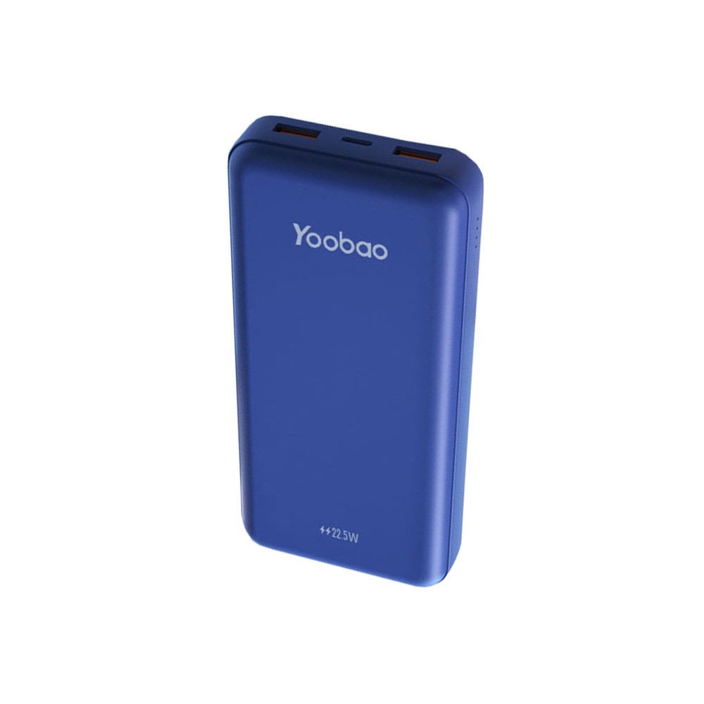 พาวเวอร์แบงค์ Yoobao ความจุ PD3.0 &QC3.0 20000 mAh Single Input (Type-C)/3 Output USBx2/Type-C1 PD22 Blue