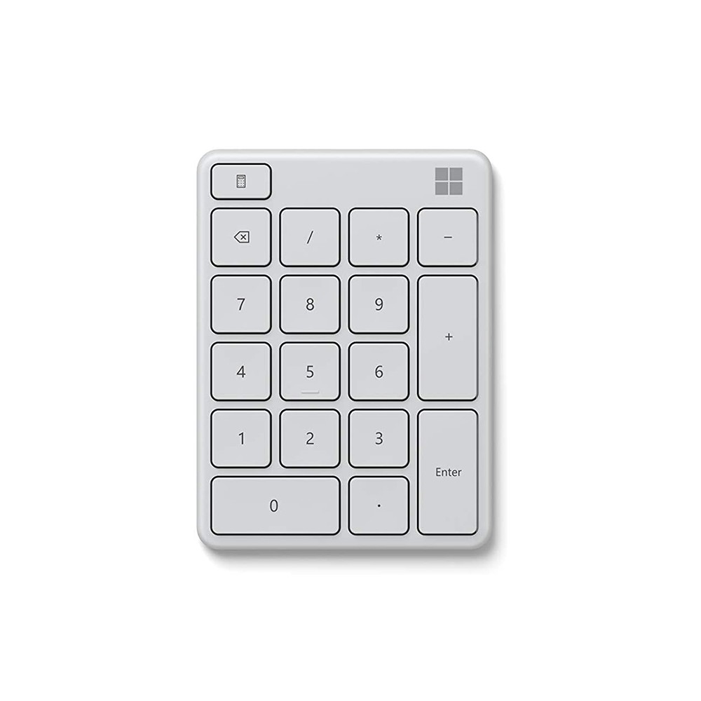 แป้นตัวเลขไร้สาย Microsoft Bluetooth Numpad Glacier