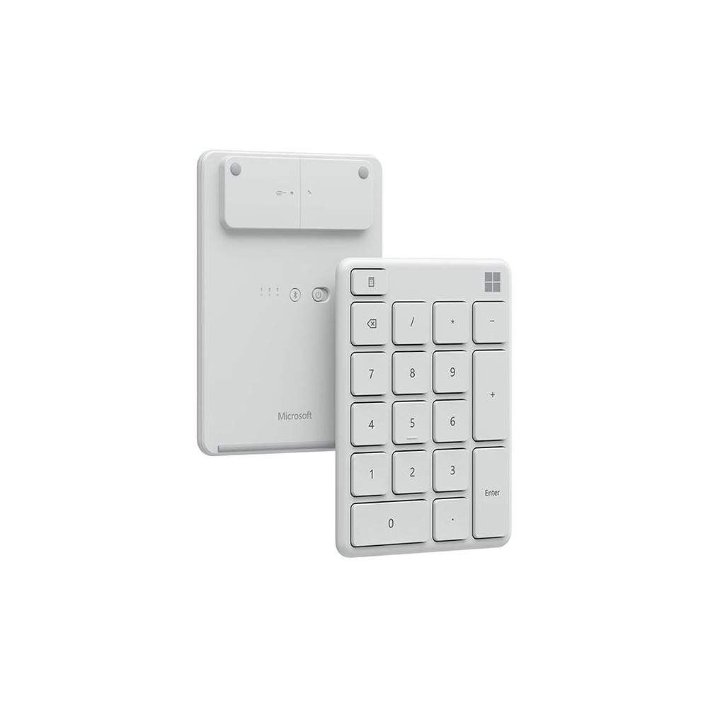 แป้นตัวเลขไร้สาย Microsoft Bluetooth Numpad Glacier