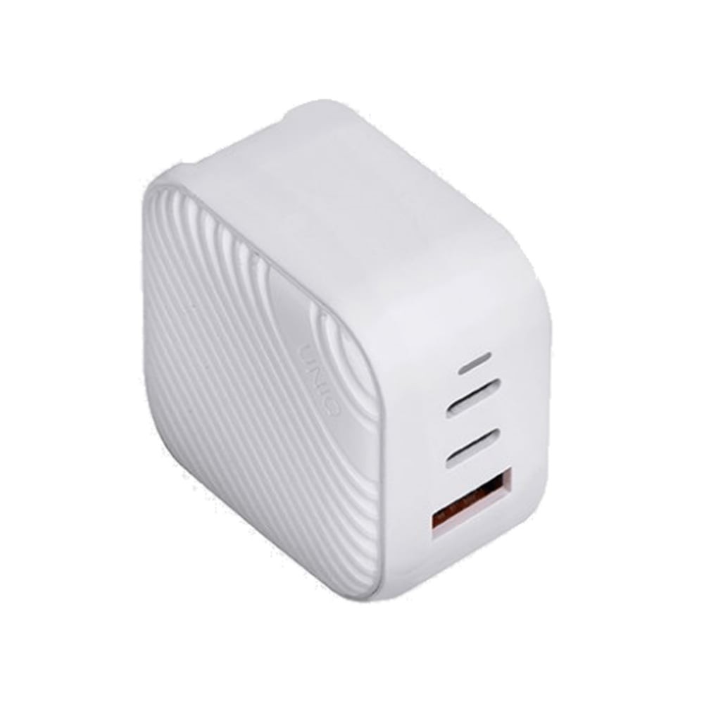 Uniq Wall USB Charger 1 USB-A / 2 USB-C (PD66W) Verge Pro GaN White