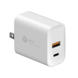 BAZIC Wall USB Charger 1 USB-A / 1 USB-C (PD30W/US) GO PORT White