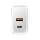 BAZIC Wall USB Charger 1 USB-A / 1 USB-C (PD30W/US) GO PORT White