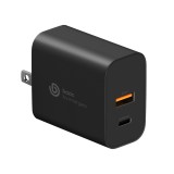 BAZIC Wall USB Charger 1 USB-A / 1 USB-C (PD30W/US) GO PORT Black