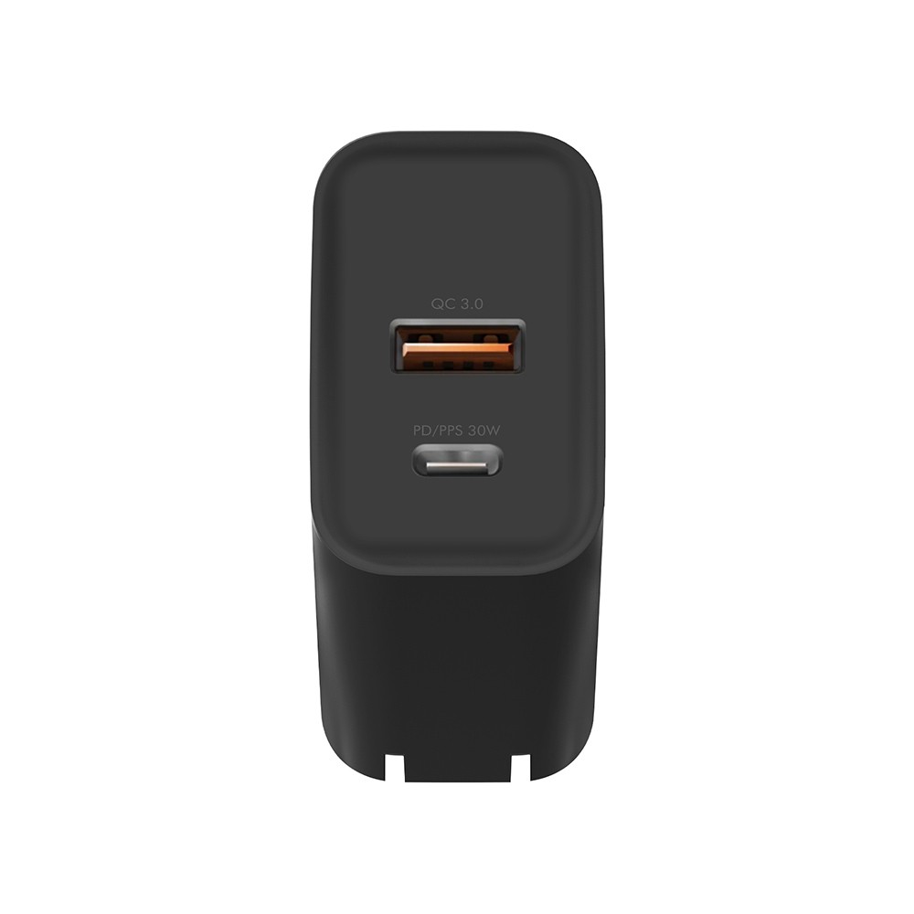 BAZIC Wall USB Charger 1 USB-A / 1 USB-C (PD30W/US) GO PORT Black