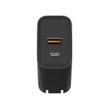 BAZIC Wall USB Charger 1 USB-A / 1 USB-C (PD30W/US) GO PORT Black