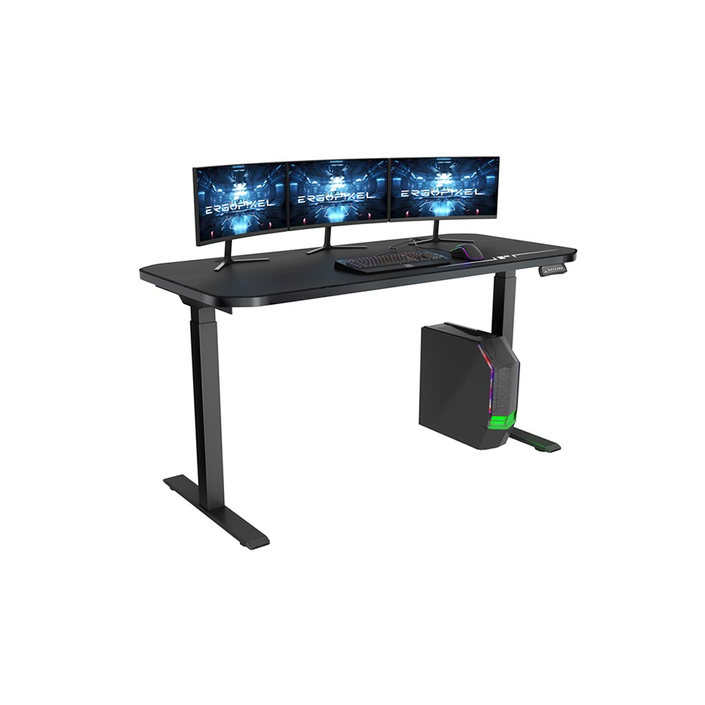 Ergo Pixel Adjustable Gaming Desk EP-GD0003A Black | Education Studio7