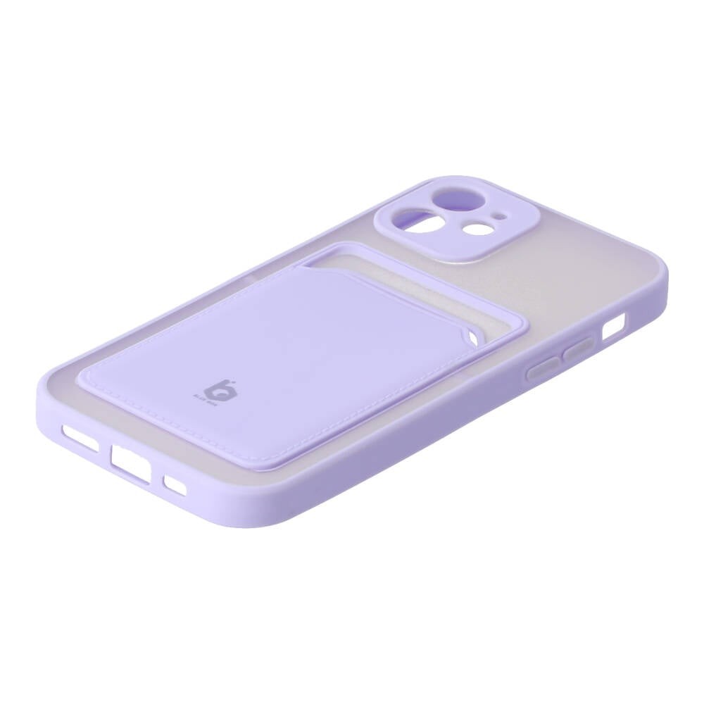 Blue Box เคส iPhone 12/12 Pro Clear Wallet PC/TPU Purple
