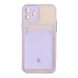 Blue Box เคส iPhone 12/12 Pro Clear Wallet PC/TPU Purple