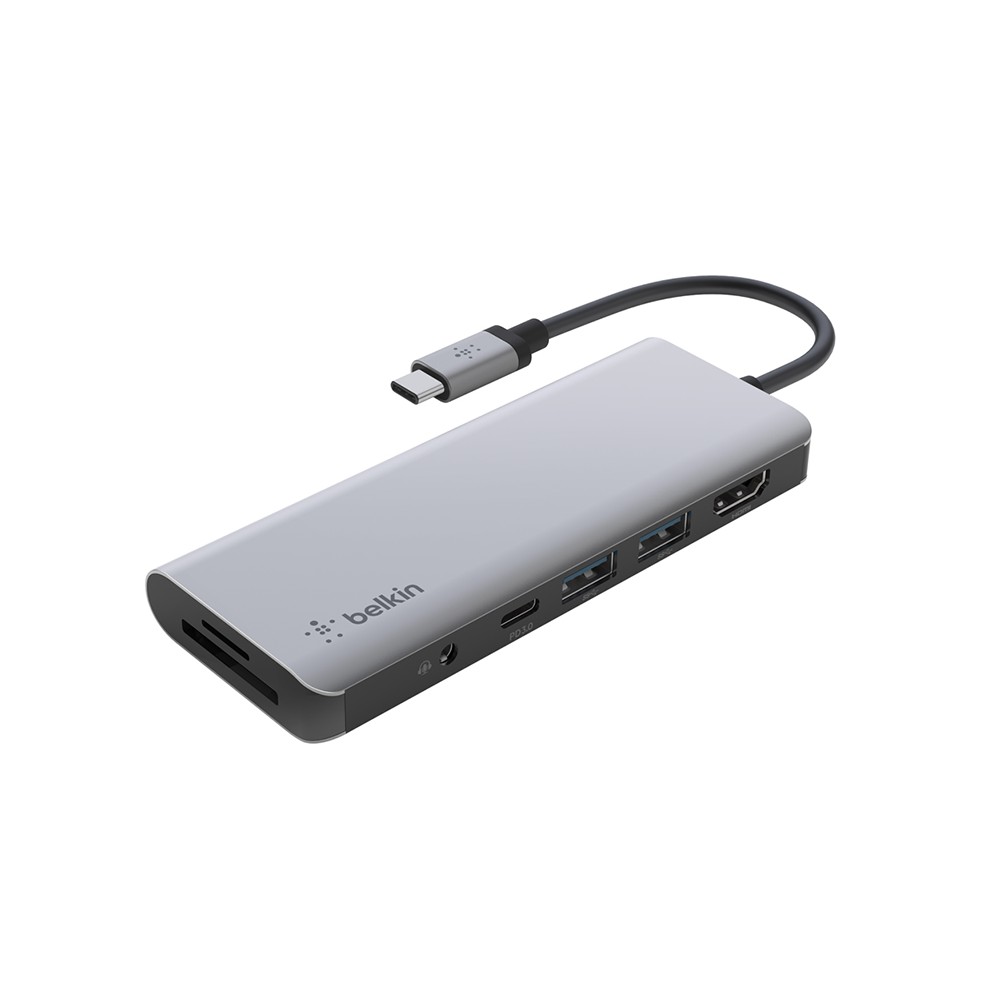 Belkin Port Hub USB-C 7 in 1 Multifunctional Coverter with PD (AVC009btSGY)