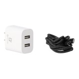 อะแดปเตอร์ QPLUS Wall Charger 2.1 A 2 USB A พร้อมสายชาร์จ 3in1