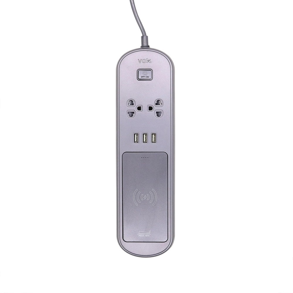 VOX Plug CITY LIFE IOT 1 Switch/ 2 Outlet / 3 USB (3.1A Max) 1 Wireless Power Bank 12,000 mAh Gray