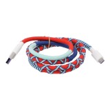 สายชาร์จ QPLUS Micro USB Cable 3A Braided 1 เมตร Red