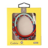 สายชาร์จ QPLUS Micro USB Cable 3A Braided 1 เมตร Red