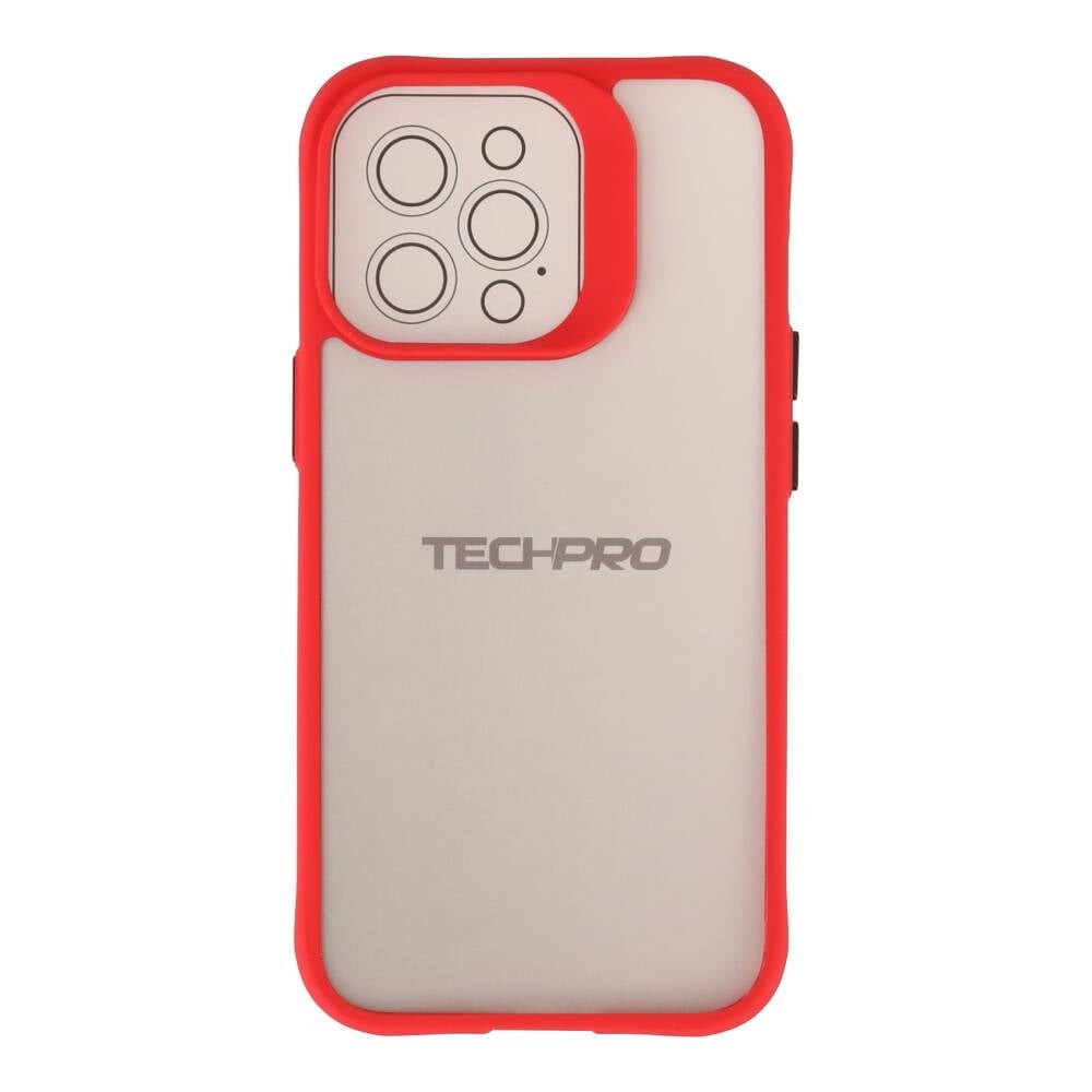 เคส TECHPRO iPhone 13 Pro Red with Black Button