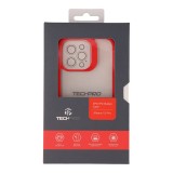 เคส TECHPRO iPhone 13 Pro Red with Black Button