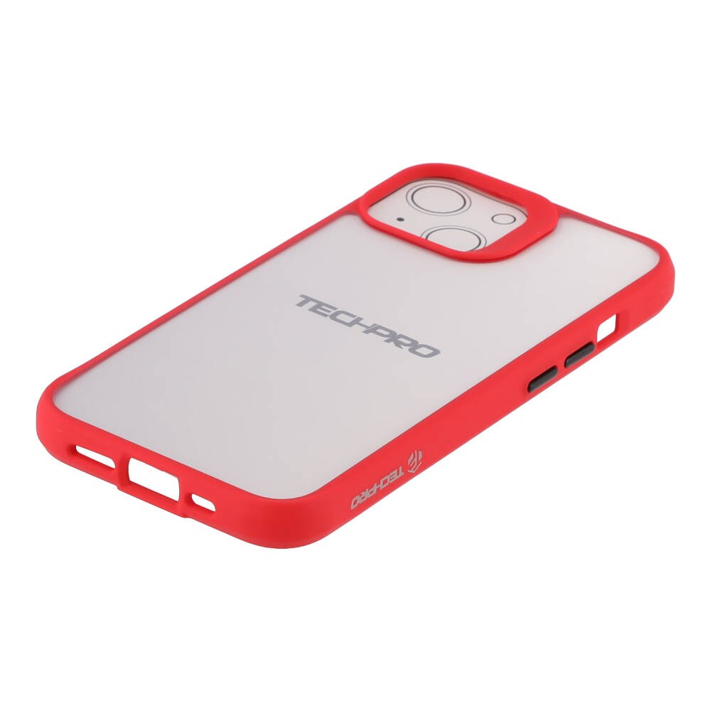 เคส TECHPRO iPhone 13 Red with Black Button