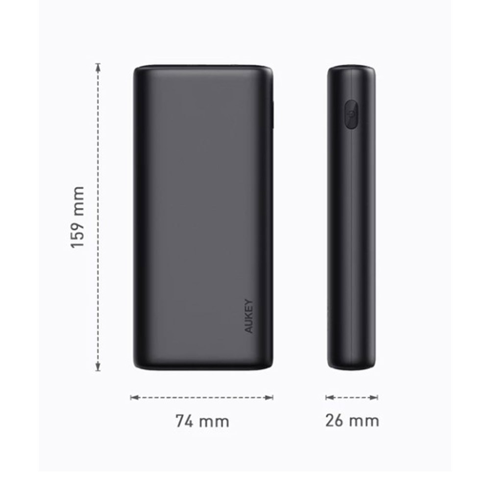 พาวเวอร์แบงค์ AUKEY Power Bank 20000mAh Essential 65W PD (PB-Y37) Black