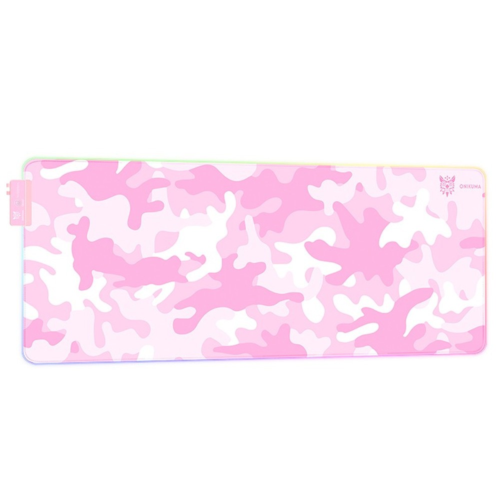 แผ่นรองเมาส์ Onikuma Gaming Mouse Pad G5 RGB Pink