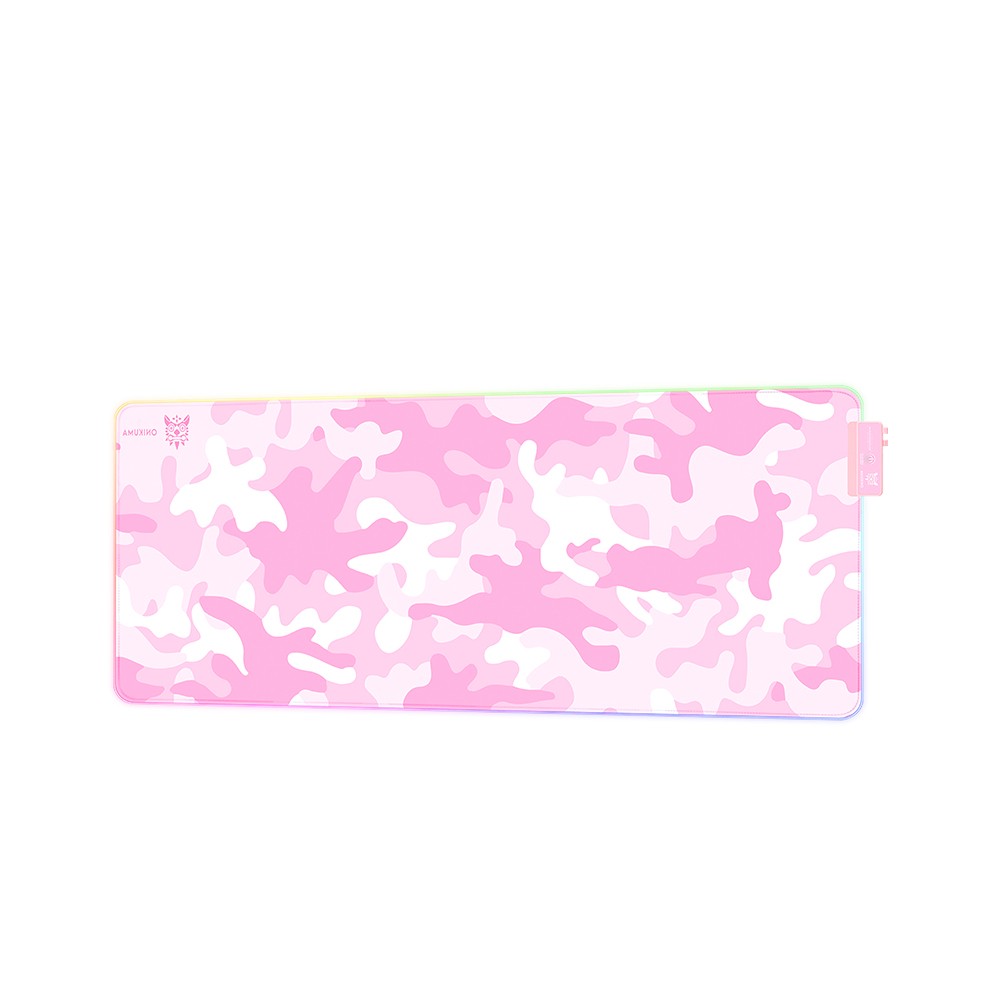 แผ่นรองเมาส์ Onikuma Gaming Mouse Pad G5 RGB Pink