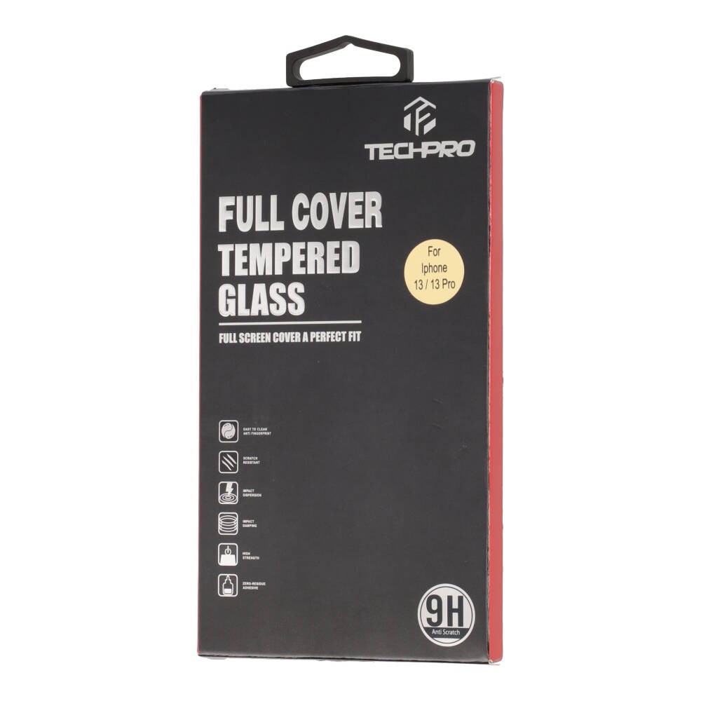 TECHPRO ฟิล์มกระจก Tempered Glass iPhone 13/13 Pro (6.1) Black
