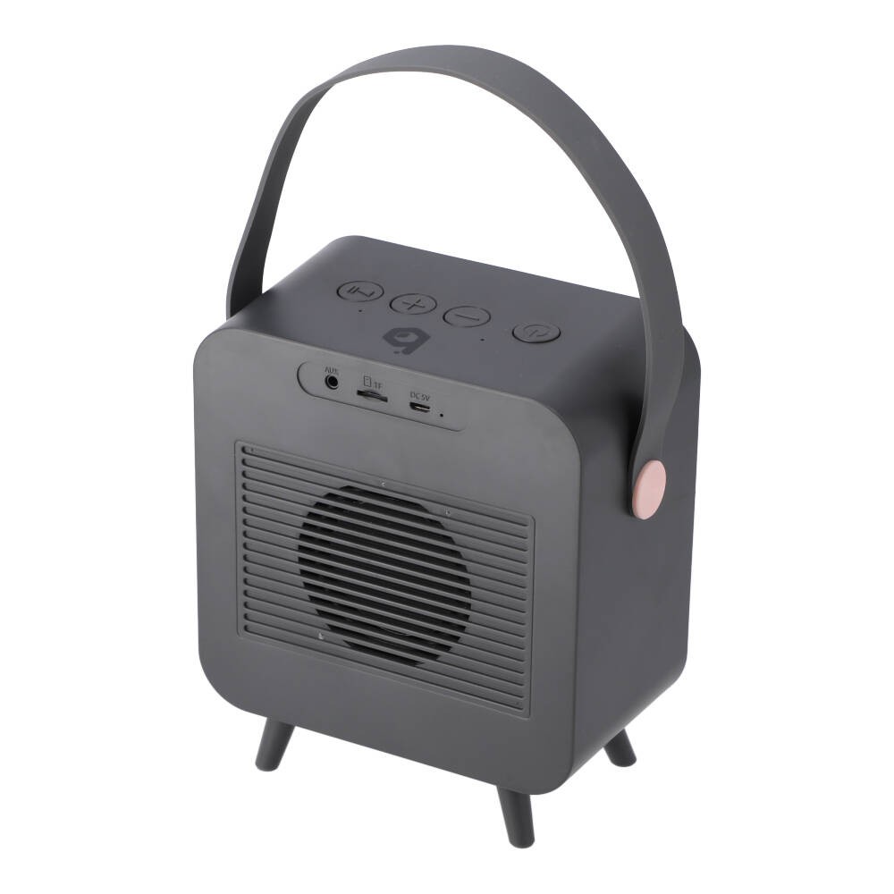 ลำโพงบลูทูธ Blue Box Retro Cube Grey/Pink