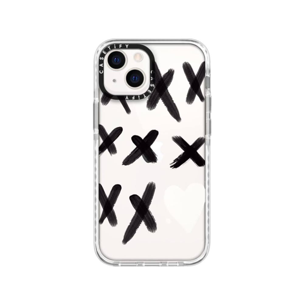 เคส CASETiFY iPhone 13 Impact Glitter Collection Xo Kisses