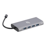 Blue Box Port Hub Type-C Hub 11-in-1 Multifunction Converter Silver Gray