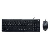 เมาส์และคีย์บอร์ด Logitech Wired Mouse + Keyboard MK200 (TH/EN)