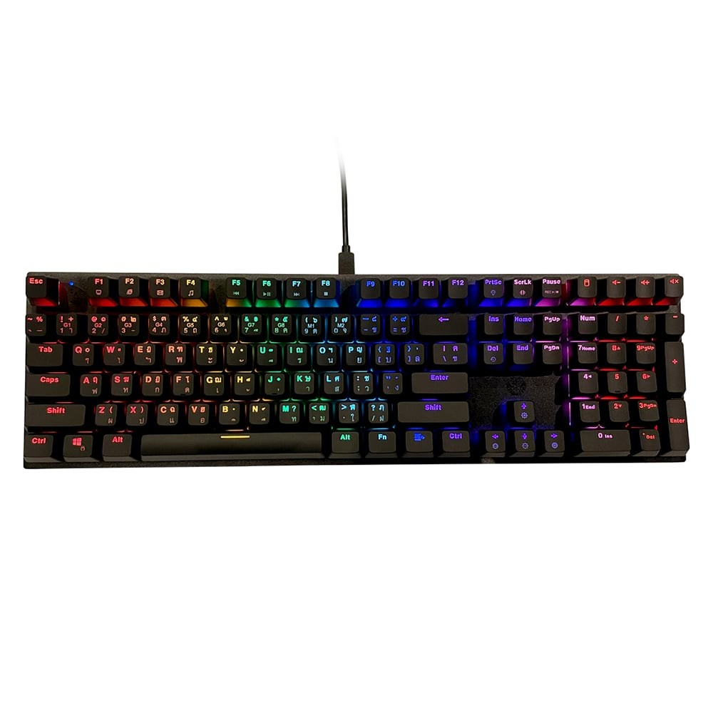 คีย์บอร์ดเกมมิ่ง Fantech Gaming Keyboard MK855 Maxfit108 Red Switch