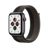 Apple Watch SE GPS + Cellular 44mm Space Gray Aluminium Case with Tornado/Grey Sport Loop - (2022)