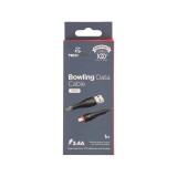 สายชาร์จ TECHPRO USB-A to Micro Bowling Data Cable 1M Black