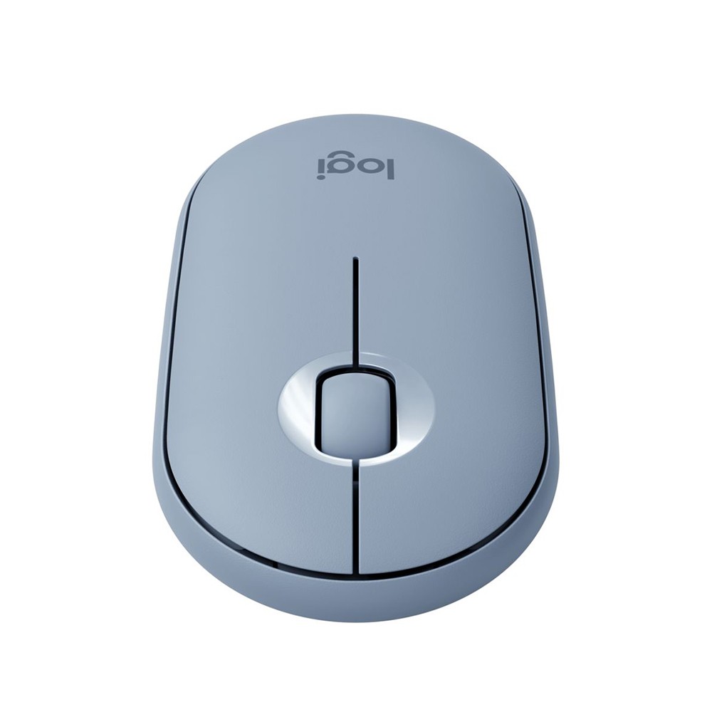 เมาส์ไร้สาย Logitech Bluetooth & Wireless Mouse M350 Pebble Blue Gray ...