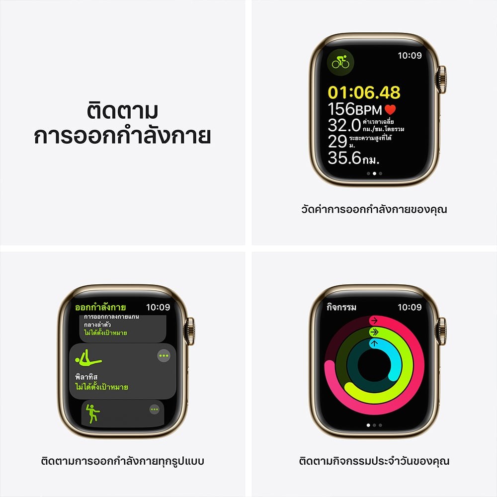 Apple Watch Series 7 GPS + Cellular 41mm Gold Stainless Steel Case with Gold Milanese Loop
