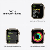 Apple Watch Series 7 GPS + Cellular 41mm Gold Stainless Steel Case with Gold Milanese Loop