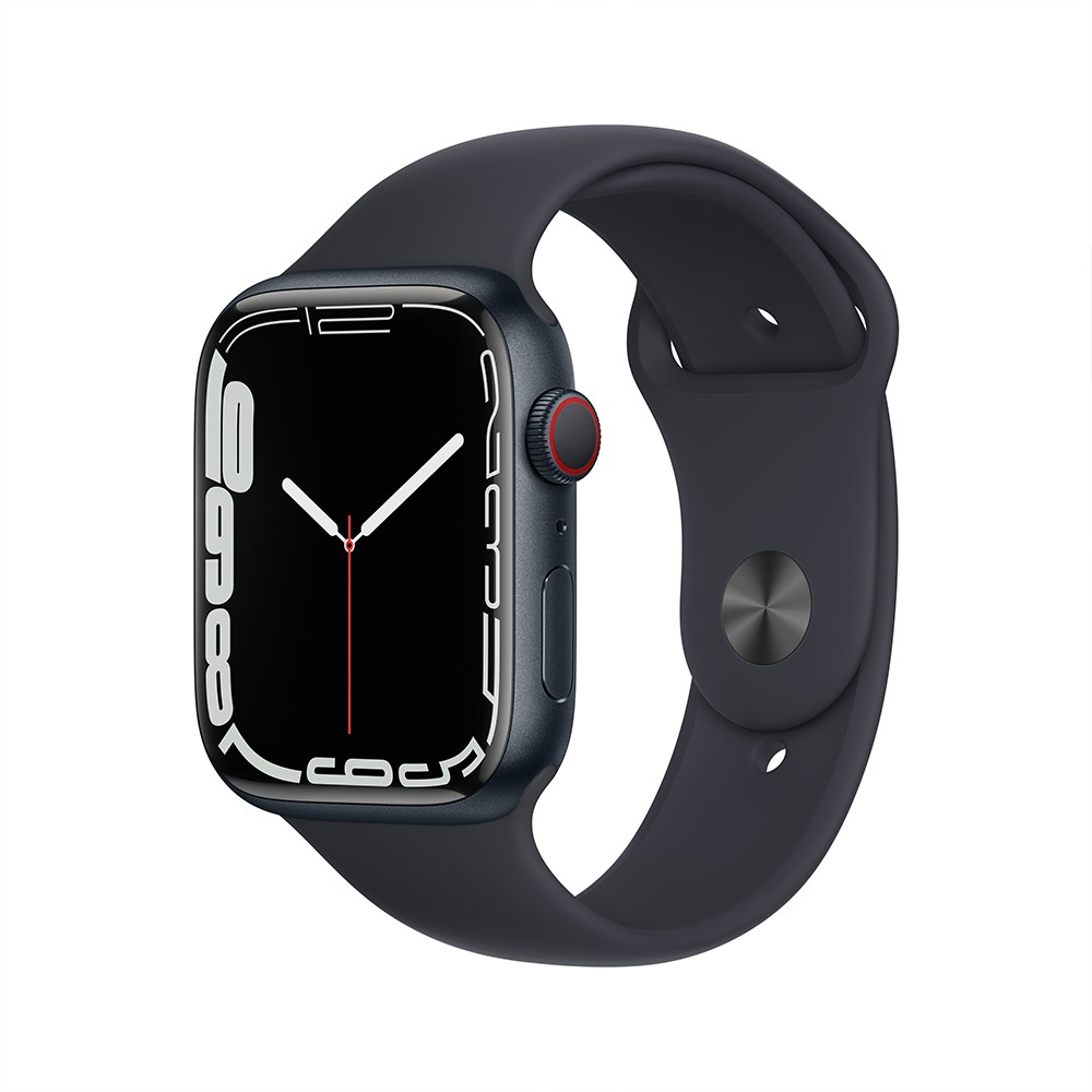 Apple Watch Series 7 GPS + Cellular 45mm Midnight Aluminium Case with Midnight Sport Band