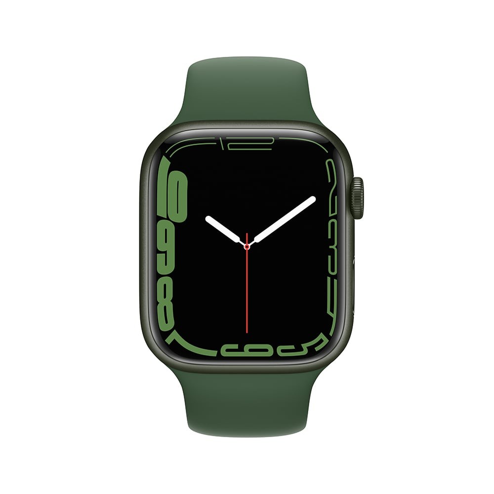 Apple Watch Series 7 GPS + Cellular 45mm Green Aluminium Case with Clover Sport Band