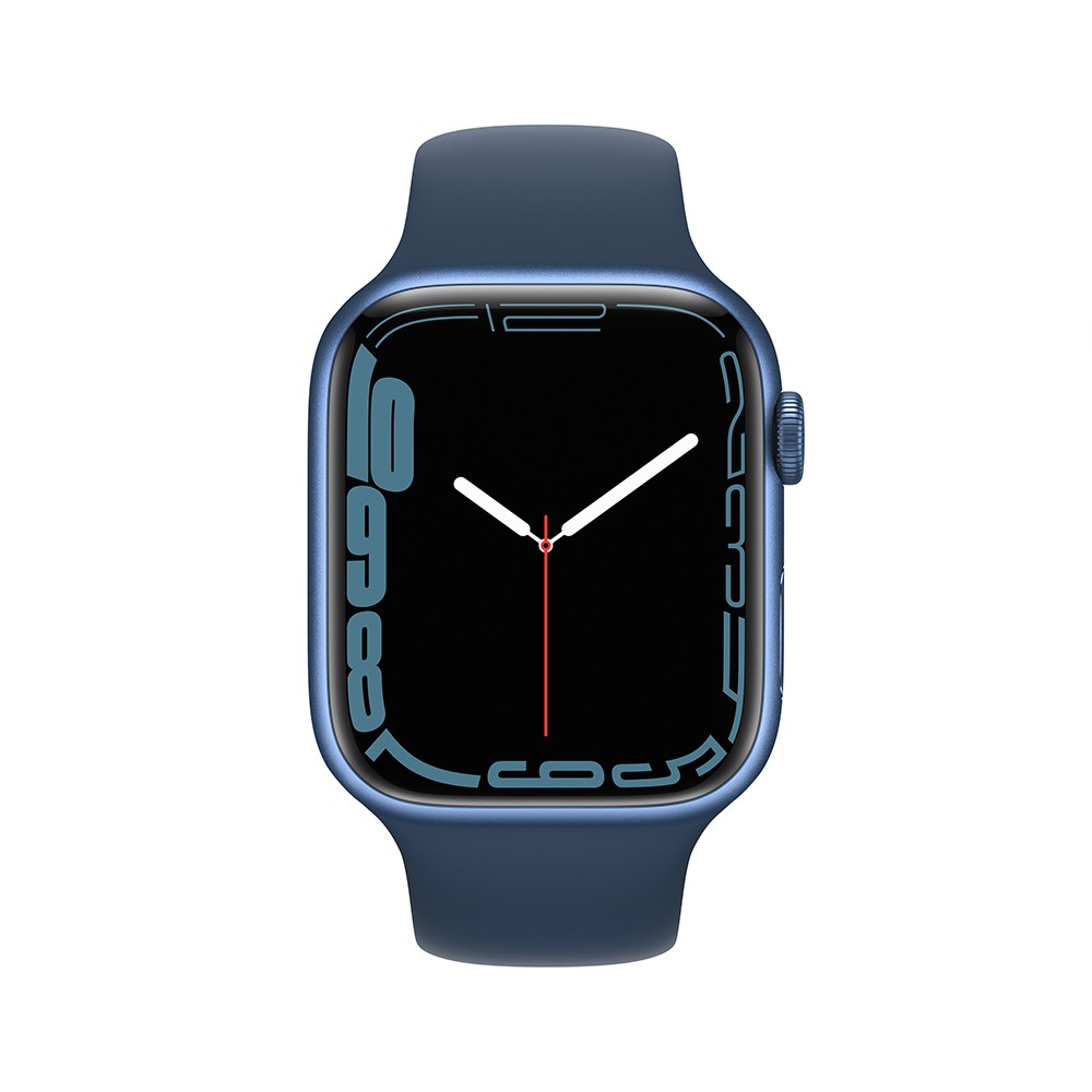 Apple Watch Series 7 GPS + Cellular 45mm Blue Aluminium Case with Abyss Blue Sport Band