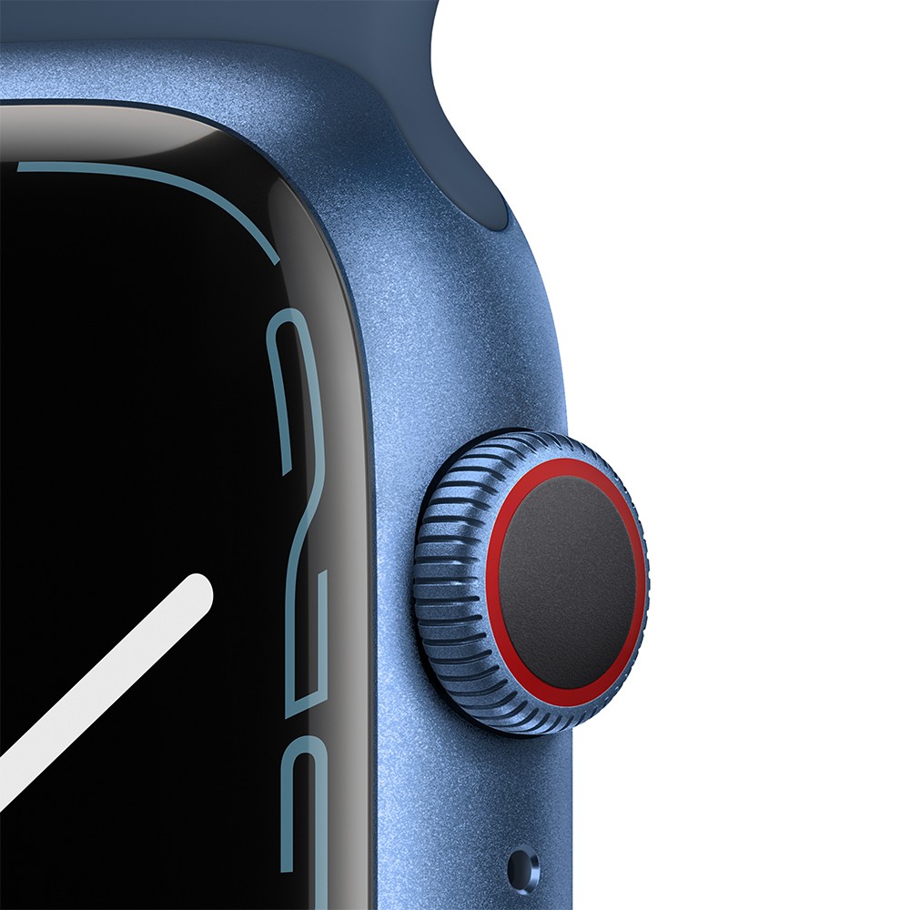 Apple Watch Series 7 GPS + Cellular 45mm Blue Aluminium Case with Abyss Blue Sport Band