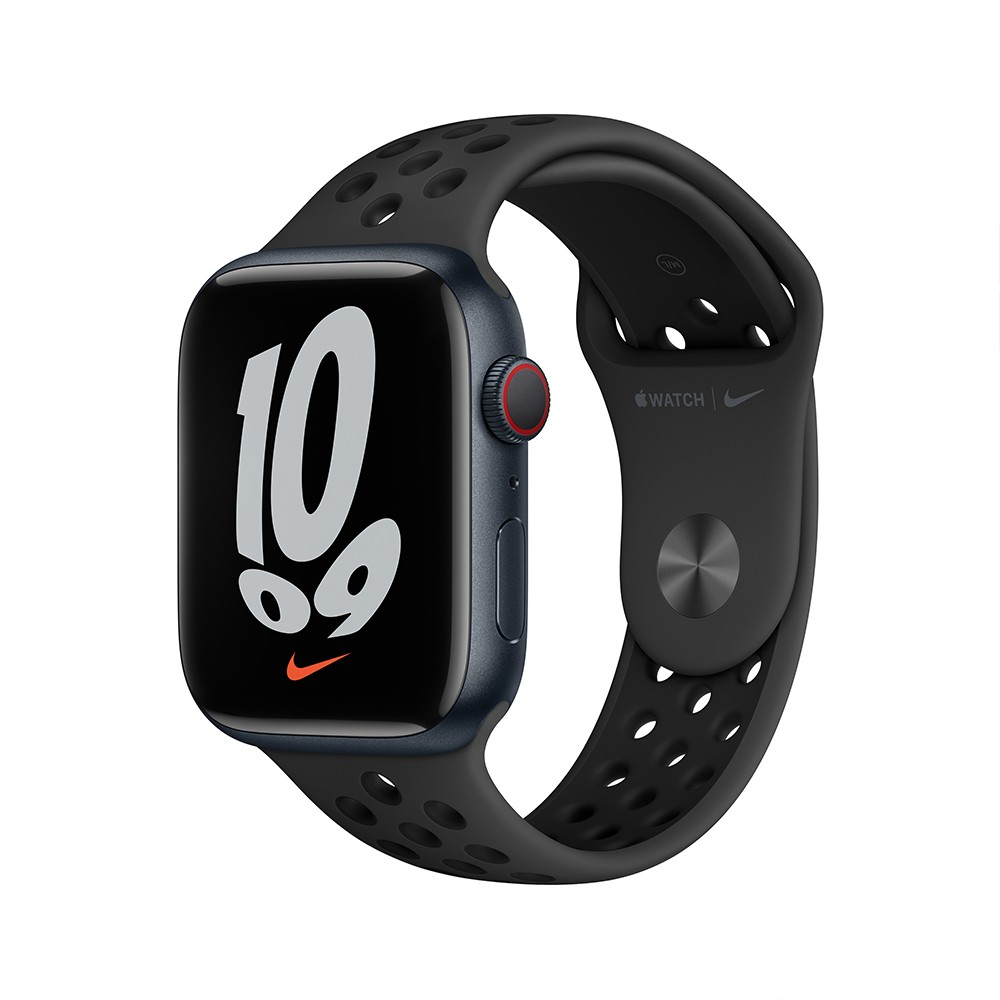 Apple Watch Nike Series 7 GPS + Cellular 45mm Midnight Aluminium Case with Anthracite/Black Nike Sport Band